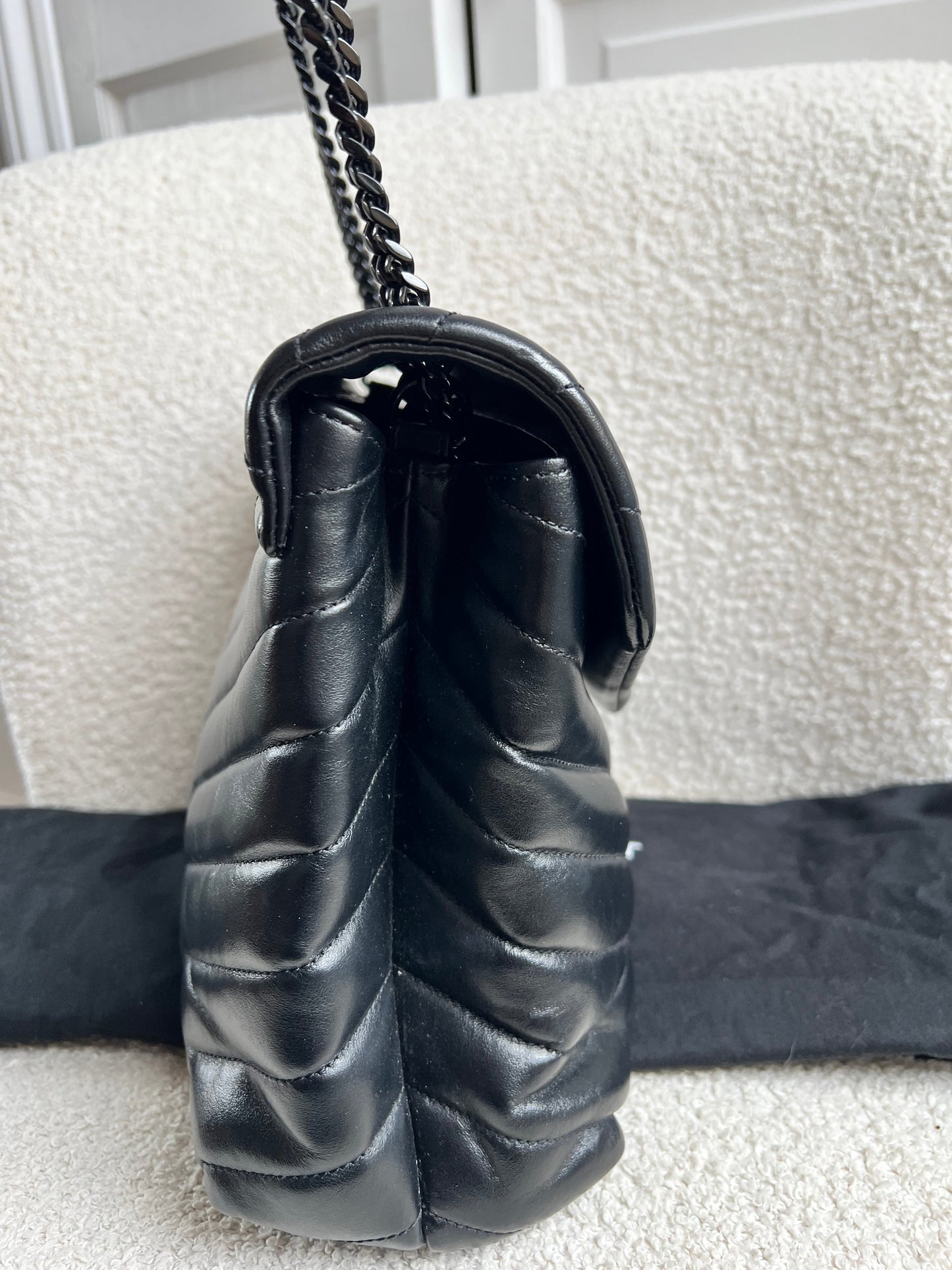 Yves Saint Laurent (YSL) Medium Black on Black LouLou (RRP £2,150)