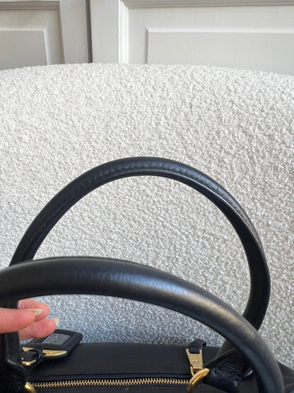 Prada Black Vitello Daino Tote