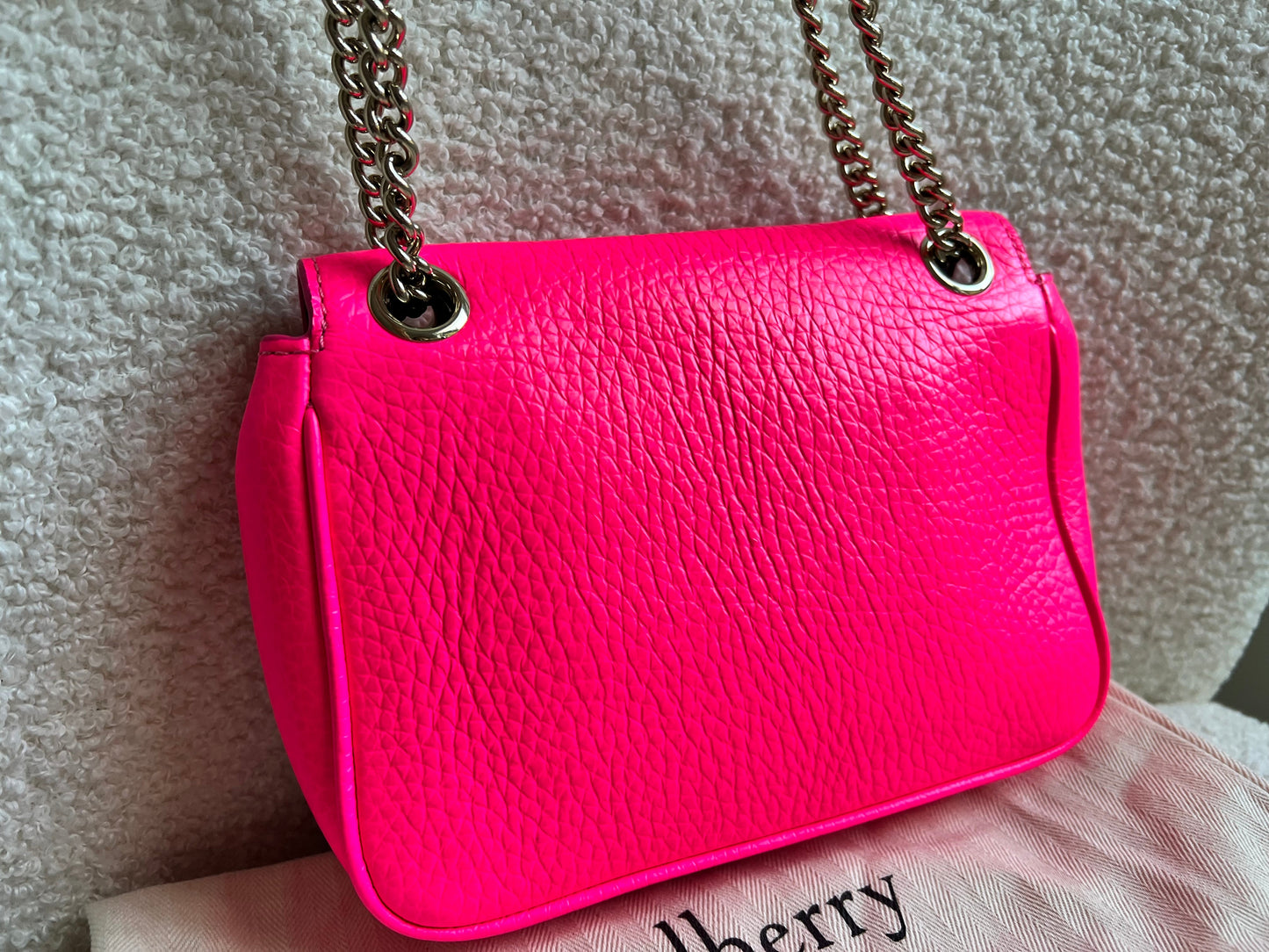 Mulberry Neon Pink Mini Darley Shoulder Bag (RRP £725)