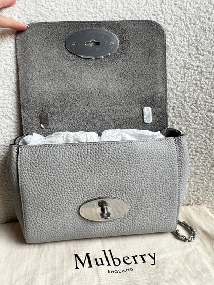 Mulberry Pale Grey Regular Lily Heavy Grain (RRP £1095)