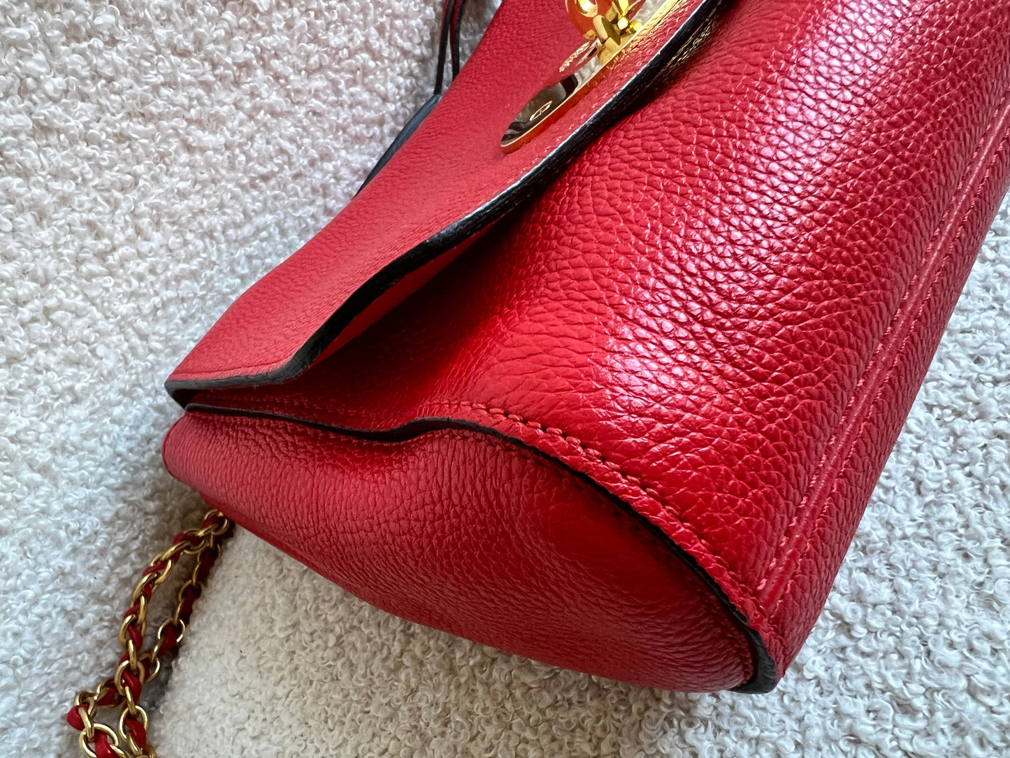 Mulberry Hibiscus Red Regular Lily with Gold Hardware (RRP £995)