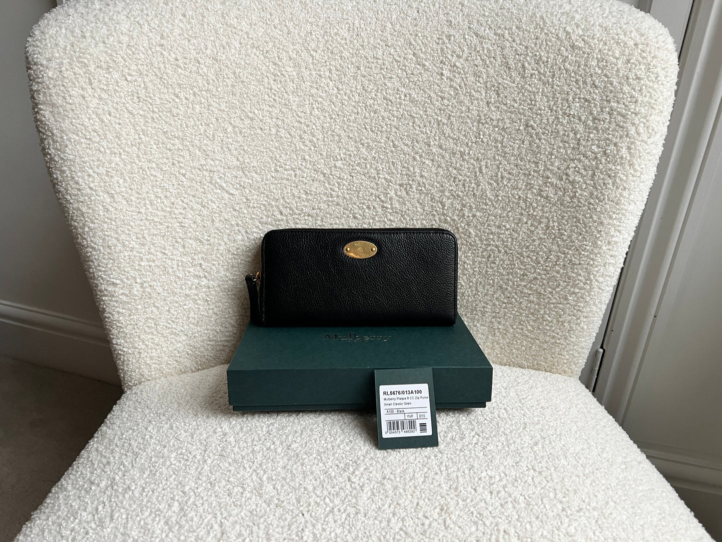 Mulberry Black Plaque Continental Wallet (RRP £375)
