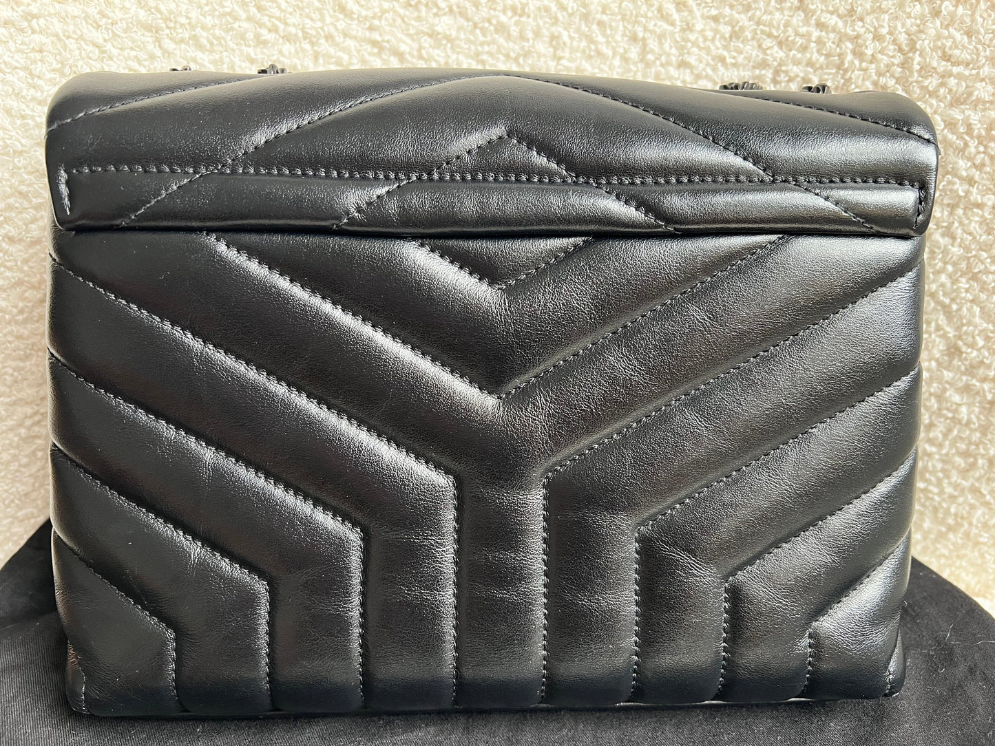 Yves Saint Laurent (YSL) Black on Black Small Lou Lou (RRP £1,940)