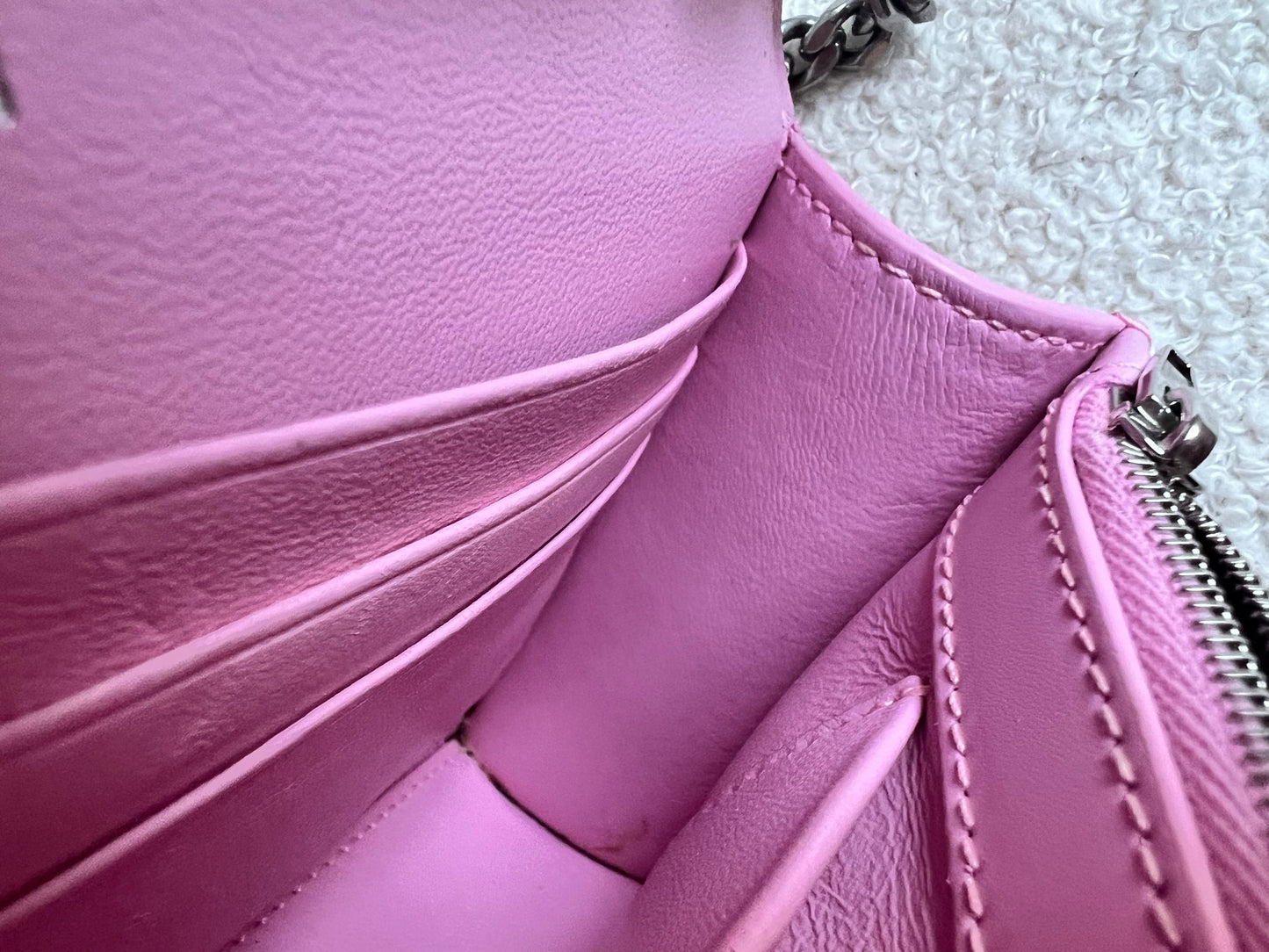 Balenciaga Pink Hourglass Wallet on Chain (RRP £1190)