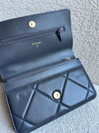Chanel Grey 19 Wallet on Chain