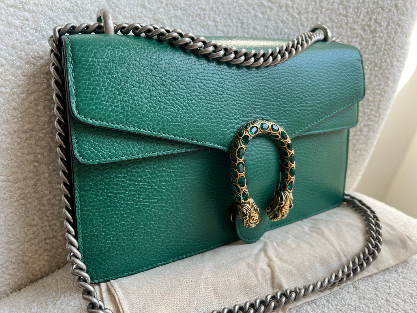Gucci Dionysus GG Green Small Shoulder Bag (RRP £2,670)