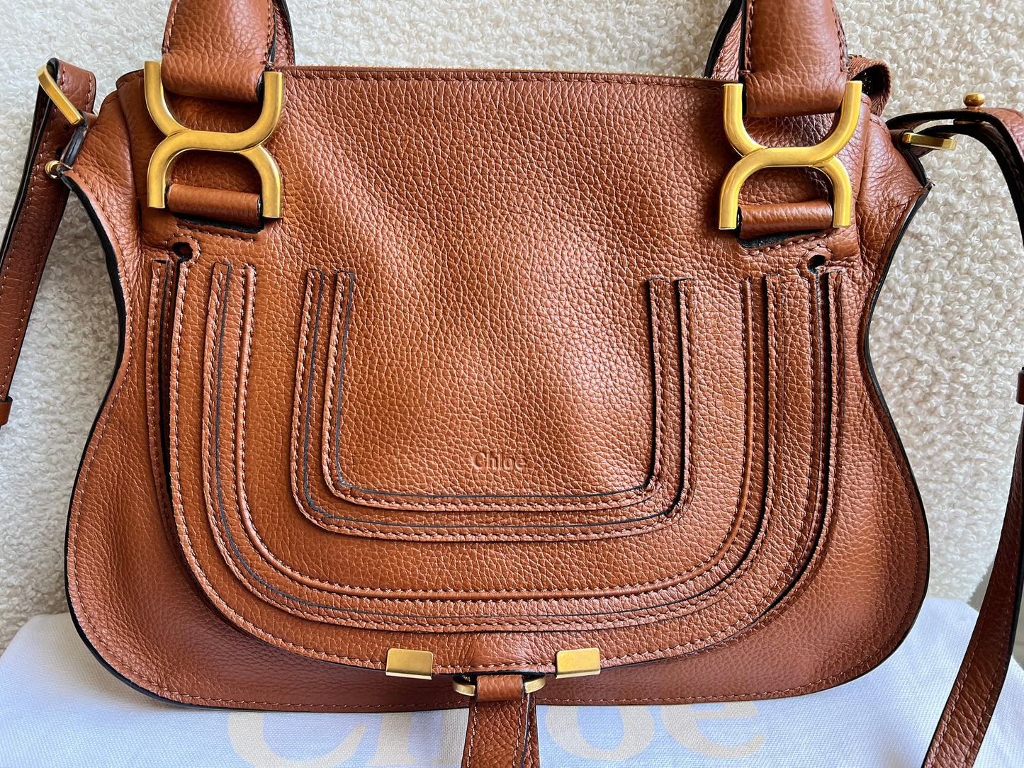 Chloe Tan Small Marcie Double Carry Bag (RRP £1690)