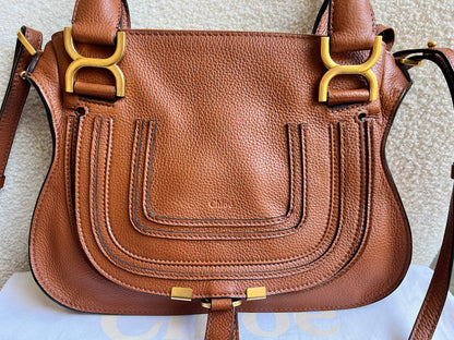 Chloe Tan Small Marcie Double Carry Bag (RRP £1690)