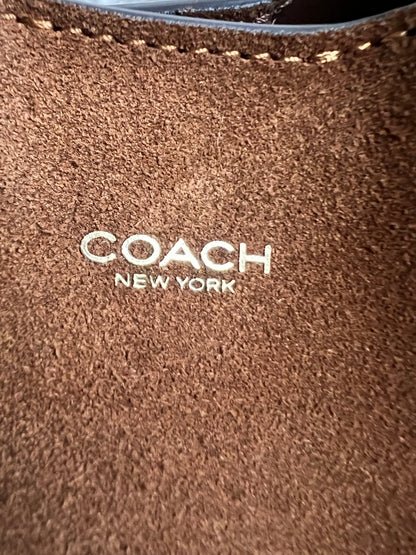 Coach Brown Suede Brooklyn 28 Shoulder Bag (RRP £350)