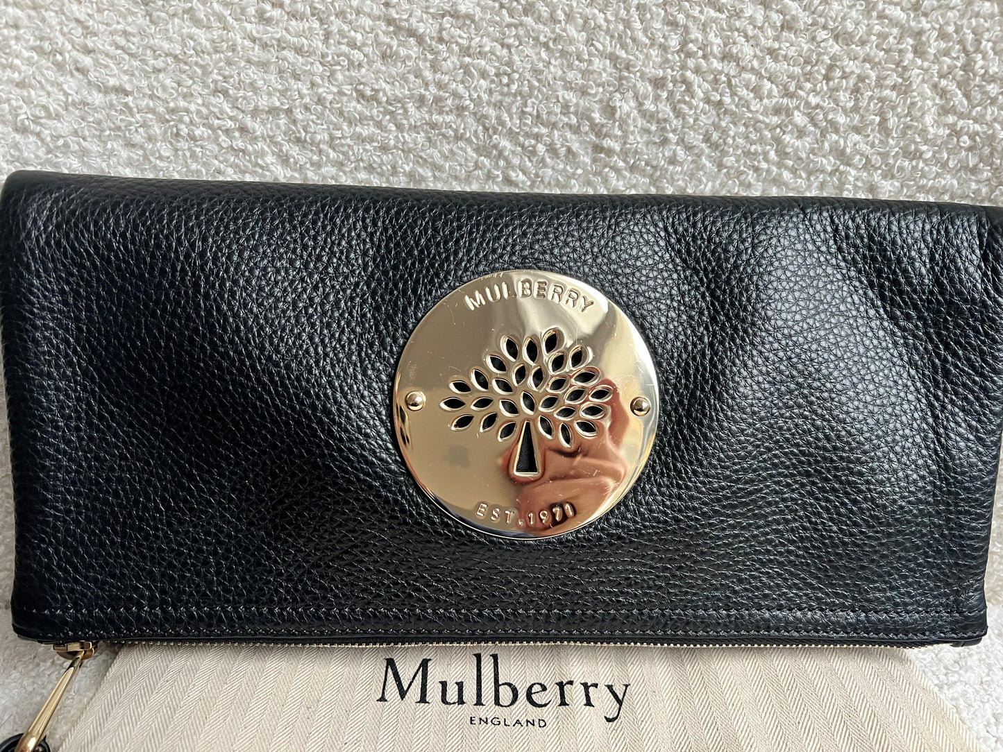 Mulberry Black Daria Clutch (RRP £550)