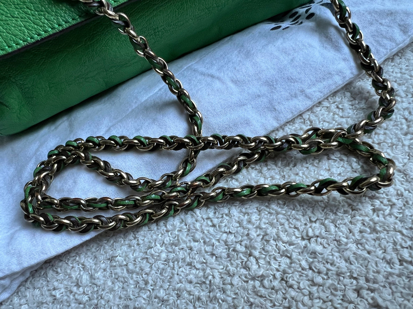 Mulberry Grass Green Regular Lily with Gold Hardware (RRP £895)