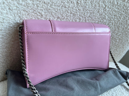 Balenciaga Pink Hourglass Wallet on Chain (RRP £1190)