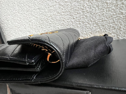 Yves Saint Laurent (YSL) Black Cassandre Envelope Chain Wallet (RRP £1,200)