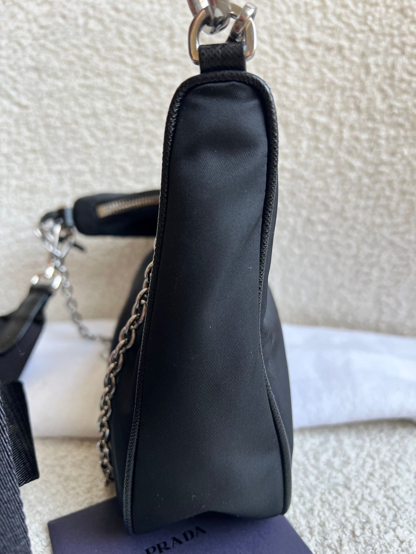 Prada Re-edition Black Nylon Shoulder Bag (RRP £1,500)