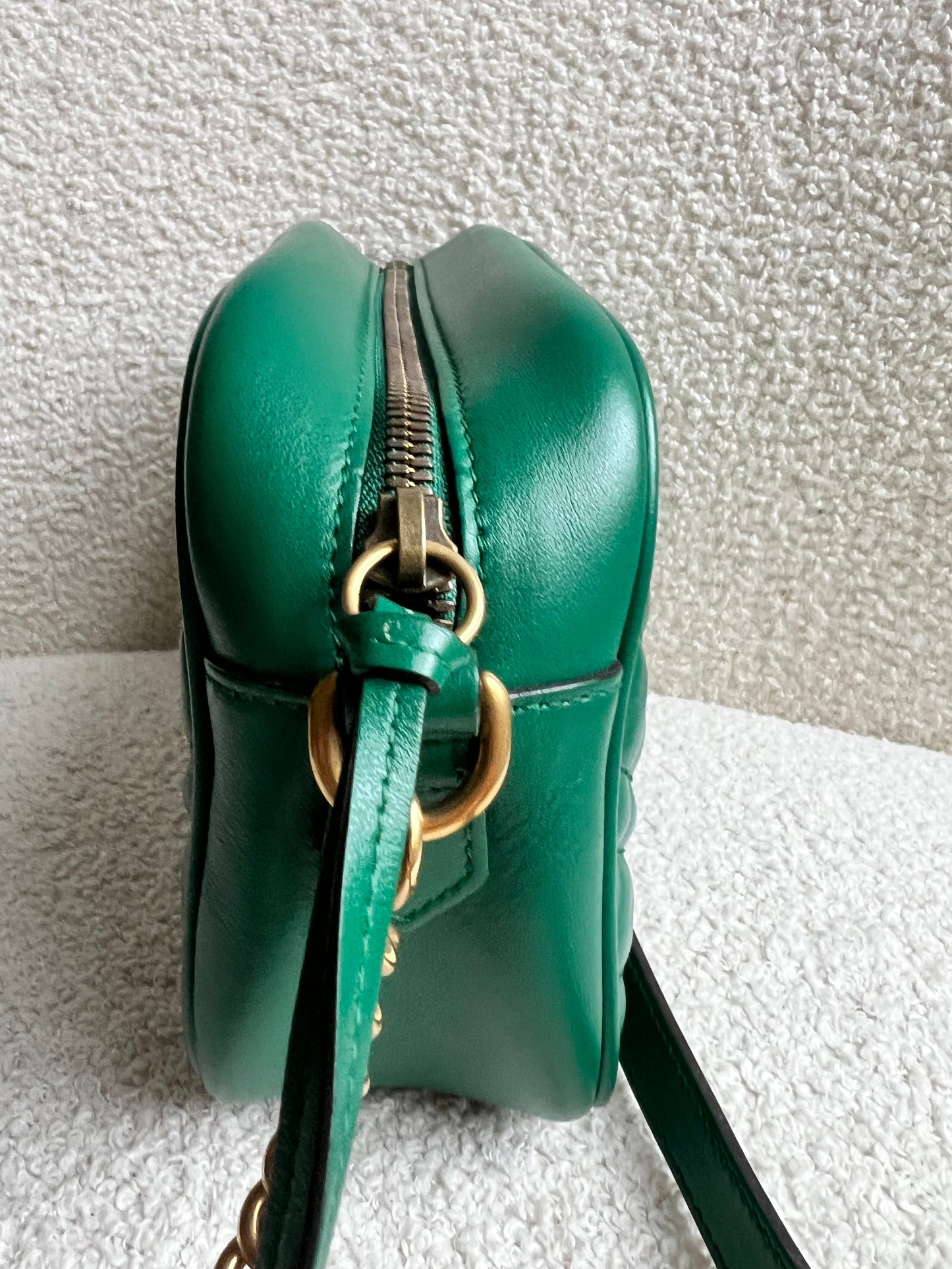 Gucci GG Green Marmont Small Shoulder Bag (RRP £1440)