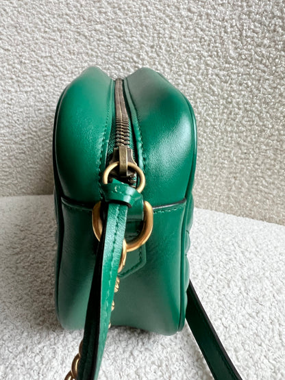 Gucci GG Green Marmont Small Shoulder Bag (RRP £1440)
