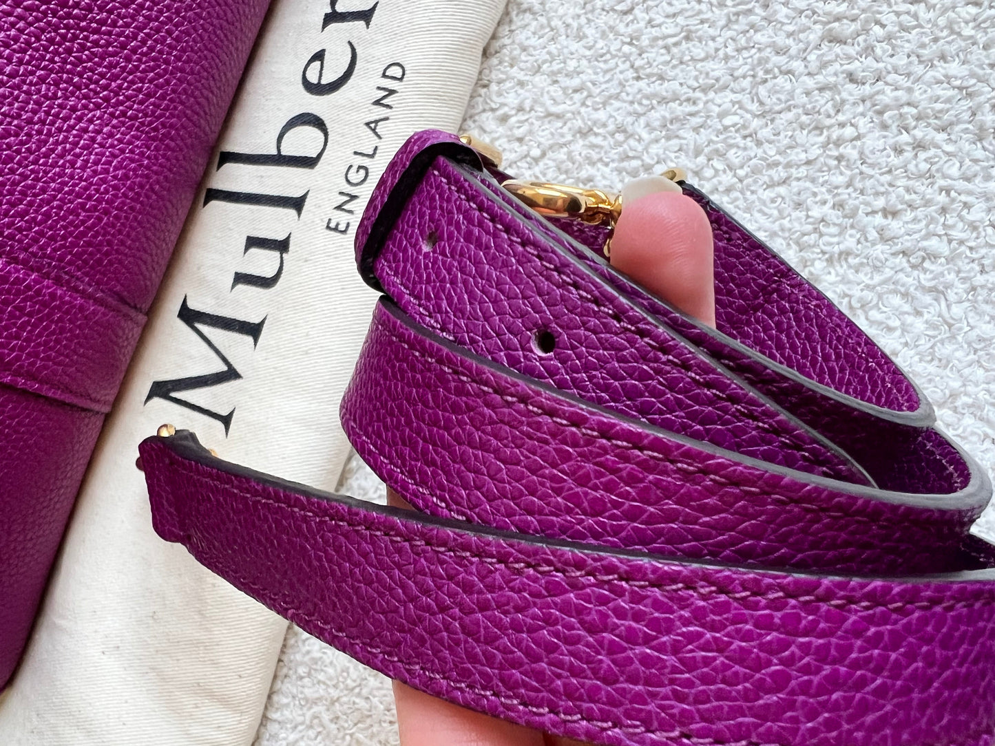 Mulberry Violet Bayswater with Strap (RRP £1,095)