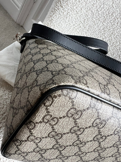 Gucci GG Supreme Coated Canvas Convertible Zip Tote