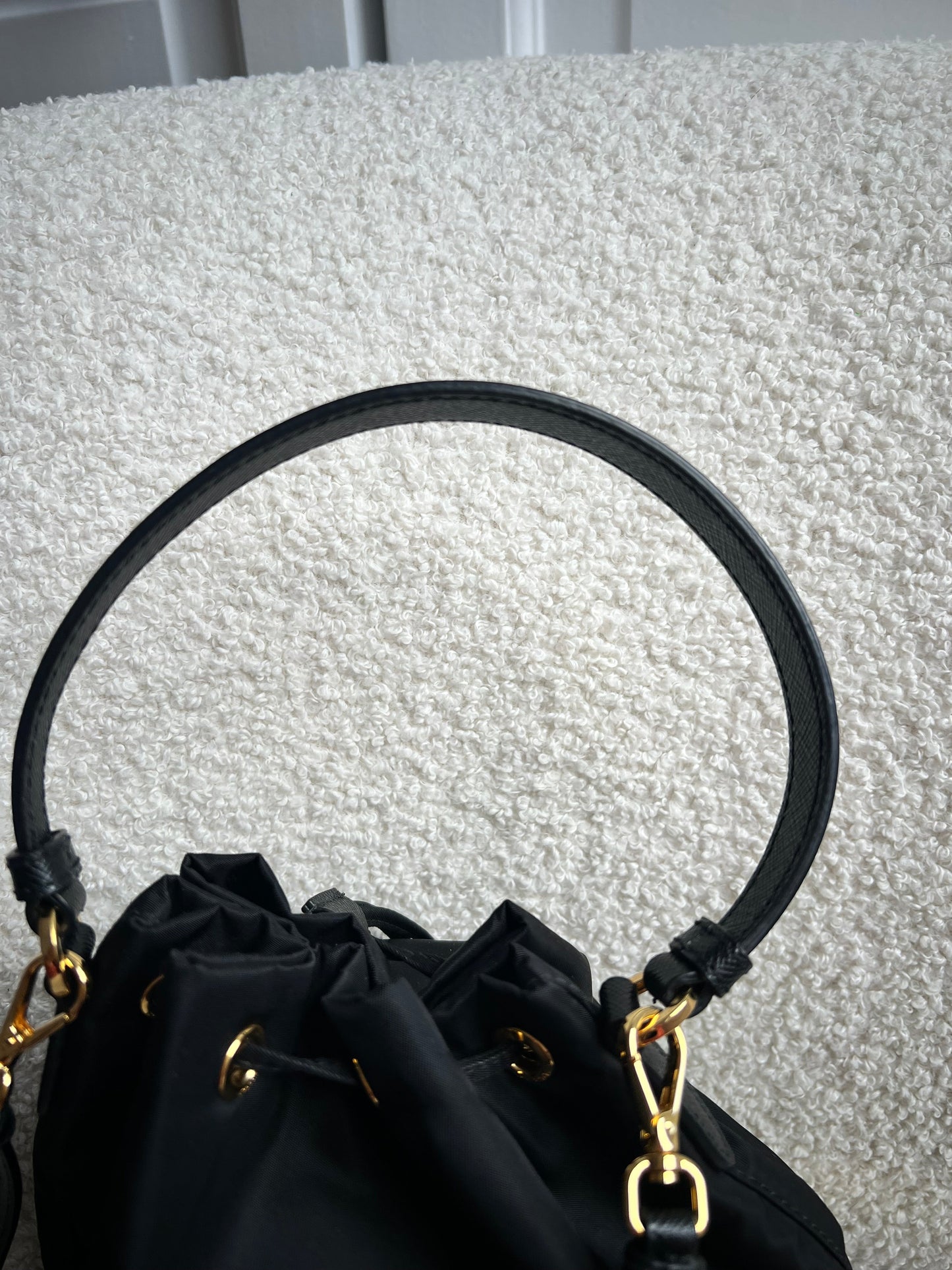 Prada Re-Nylon Duet Black Bucket Bag (RRP £1380)