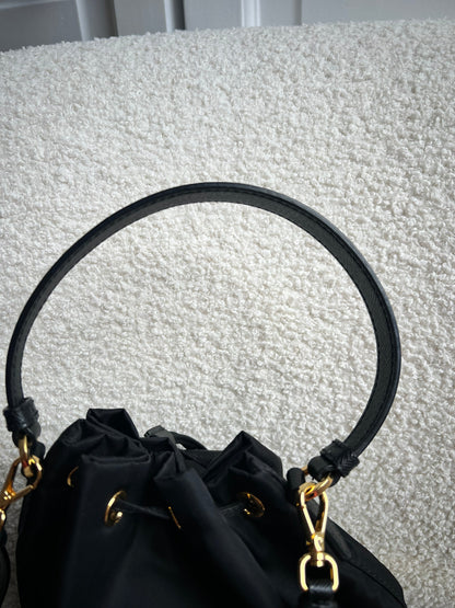 Prada Re-Nylon Duet Black Bucket Bag (RRP £1380)
