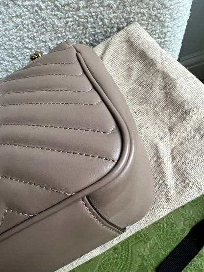 Gucci GG Dusty Pink Marmont Small Shoulder Bag (RRP £2070)