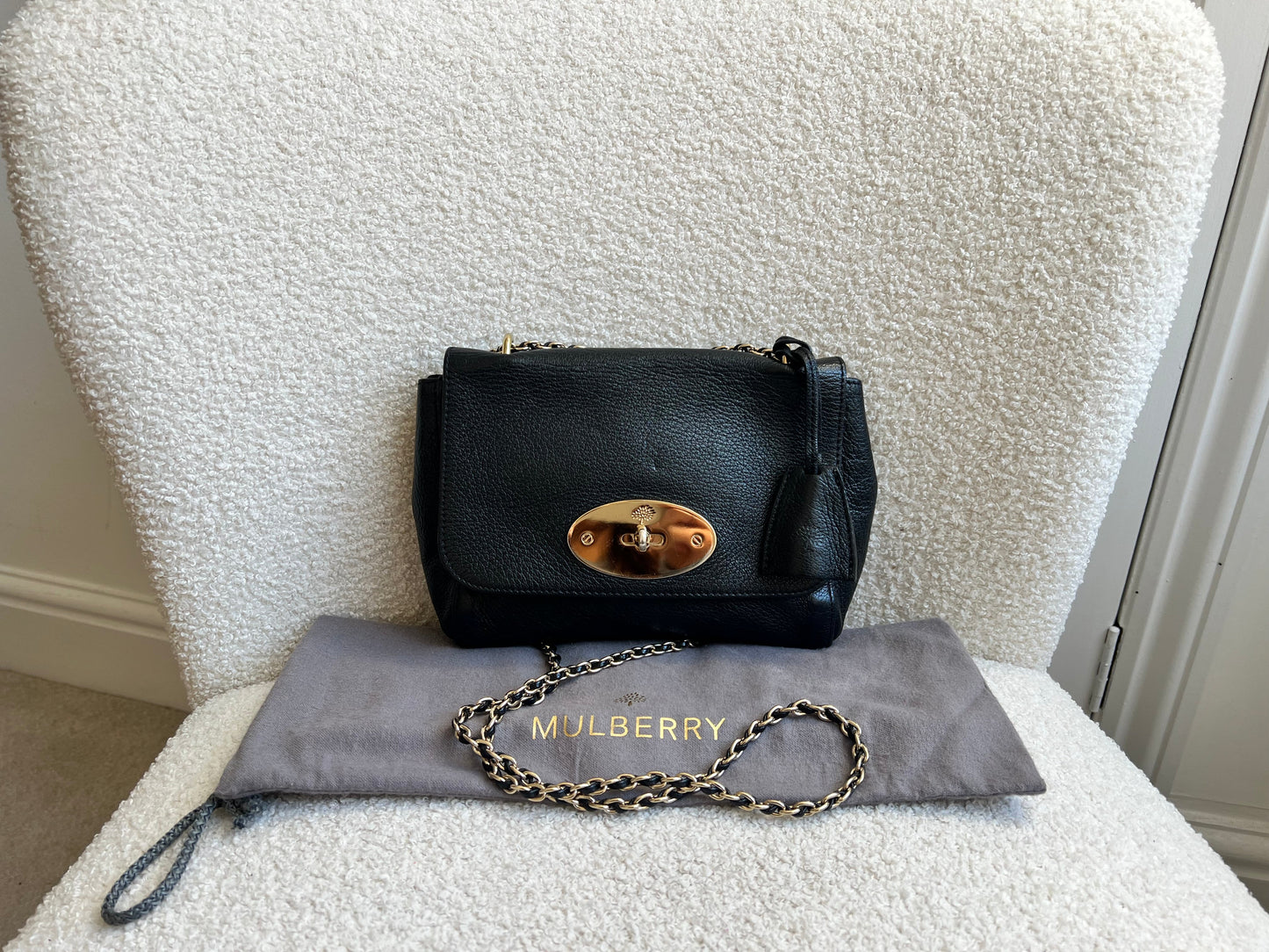Mulberry Black Regular Lily with Gold Hardware (RRP £995)