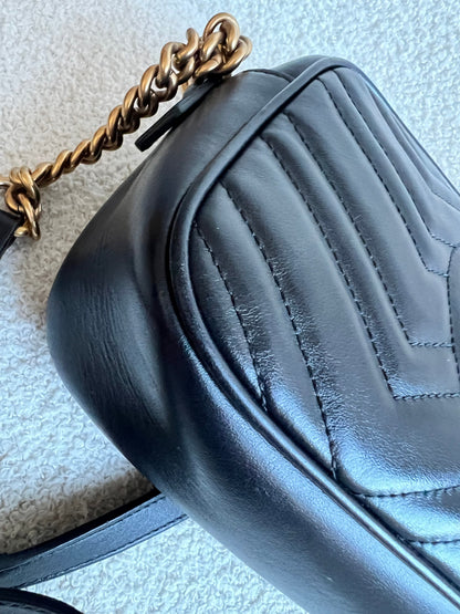Gucci GG Black Marmont Small Shoulder Bag (RRP £1440)