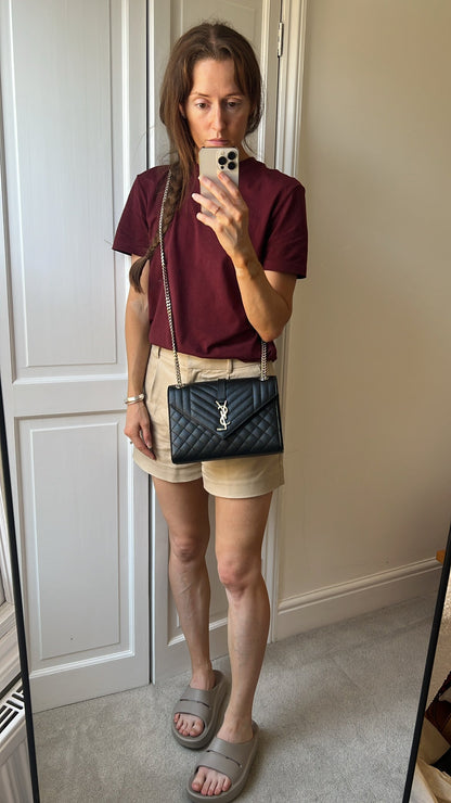 Yves Saint Laurent (YSL) Black Medium Envelope Bag (RRP £2,235)