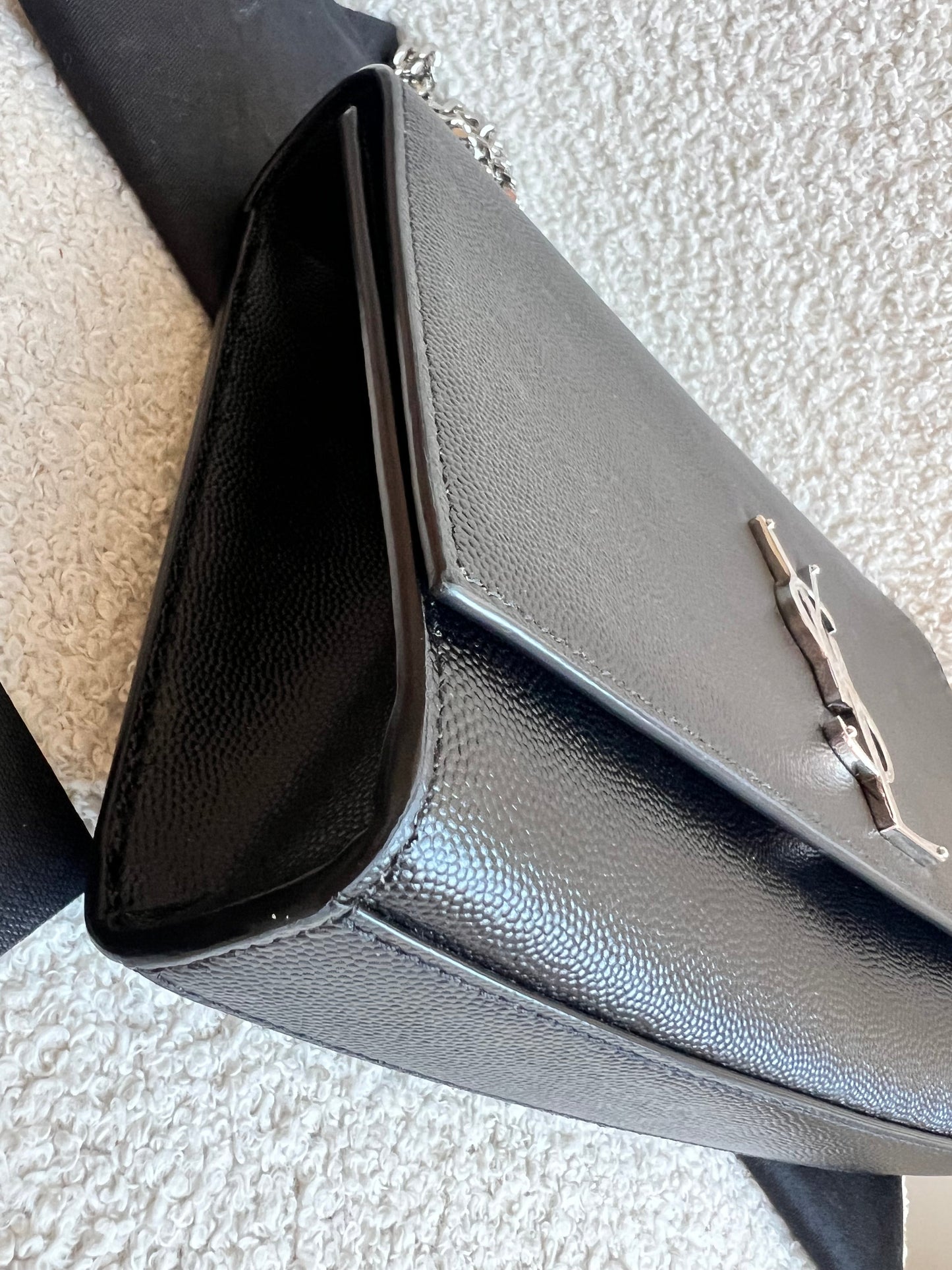 Yves Saint Laurent (YSL) Black Medium Kate with Silver Hardware (RRP £1730)