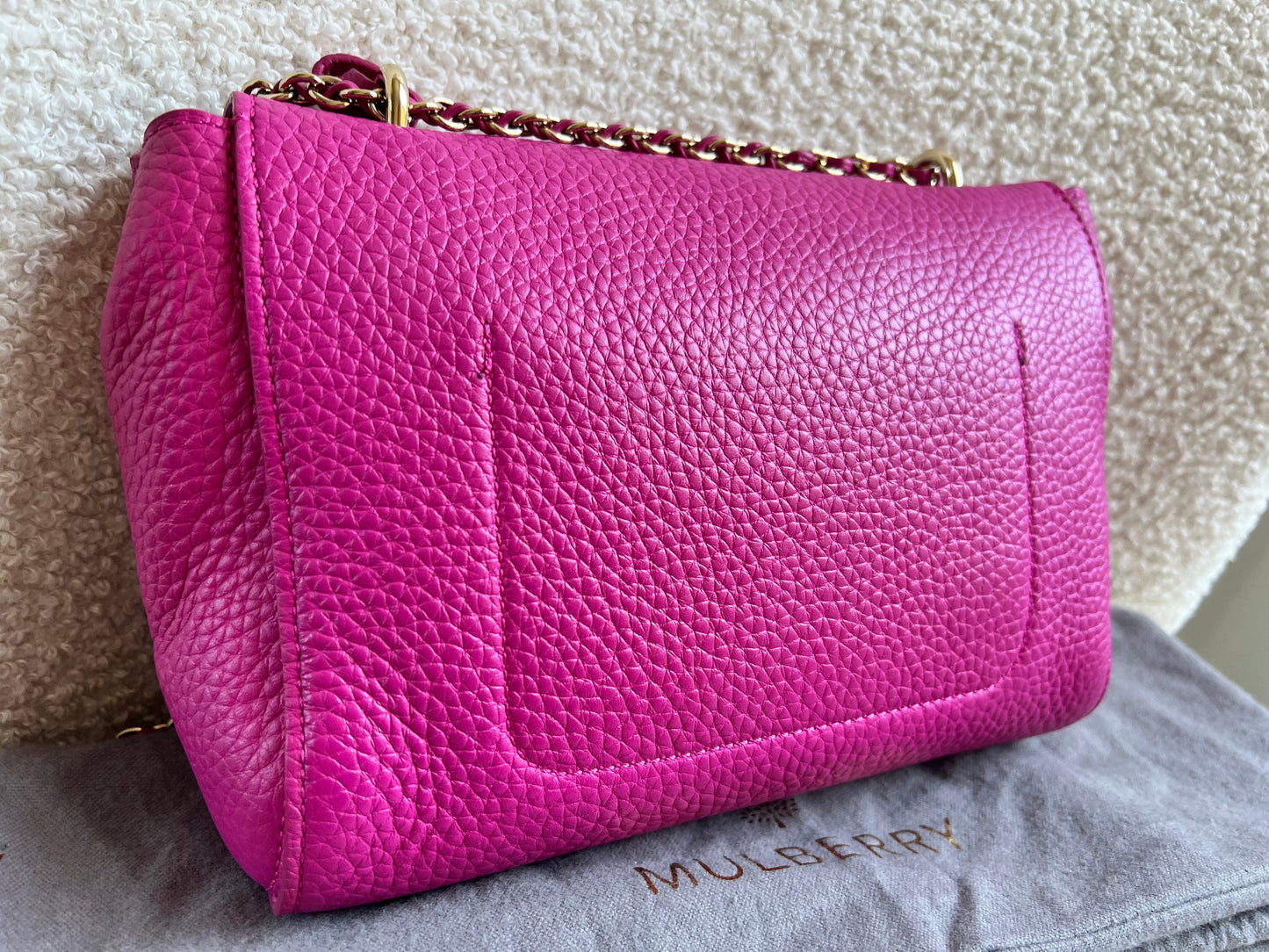 Mulberry Regular Lily in Mulberry Pink Heavy Grain (RRP £995)