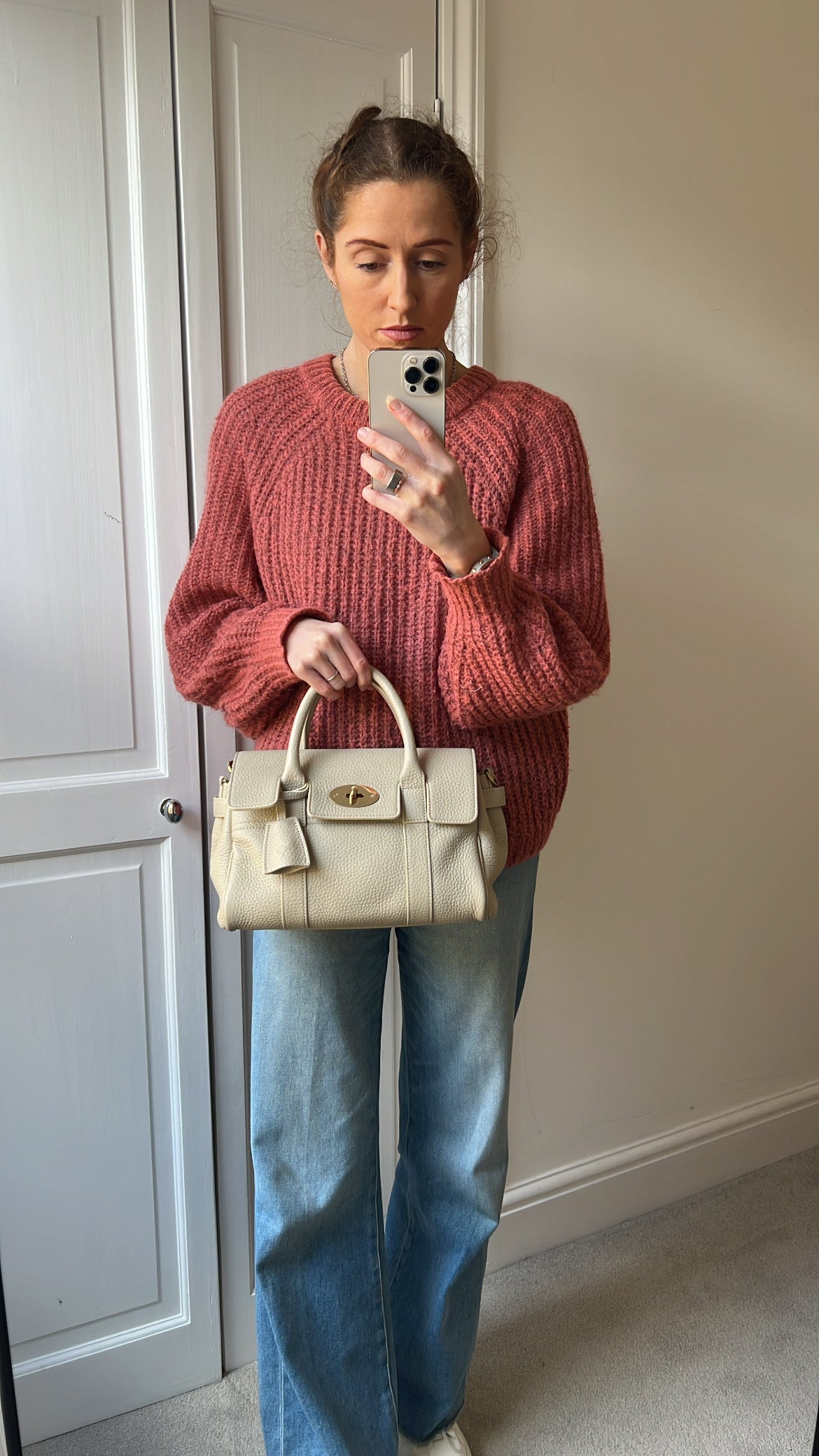 Mulberry Chalk Bayswater Satchel (RRP £1195)