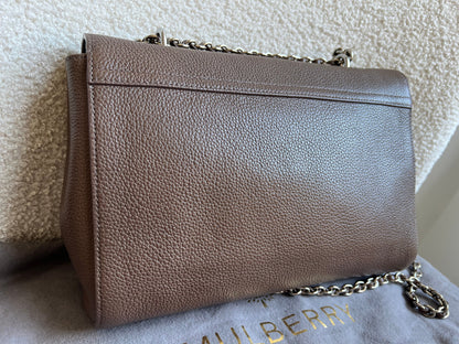 Mulberry Taupe Medium Lily with Silver Hardware (RRP £1095)