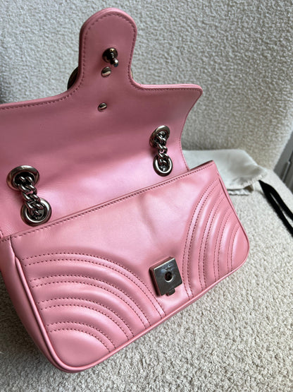 Gucci GG Pale Pink Marmont Mini Shoulder Bag (RRP £1,890)