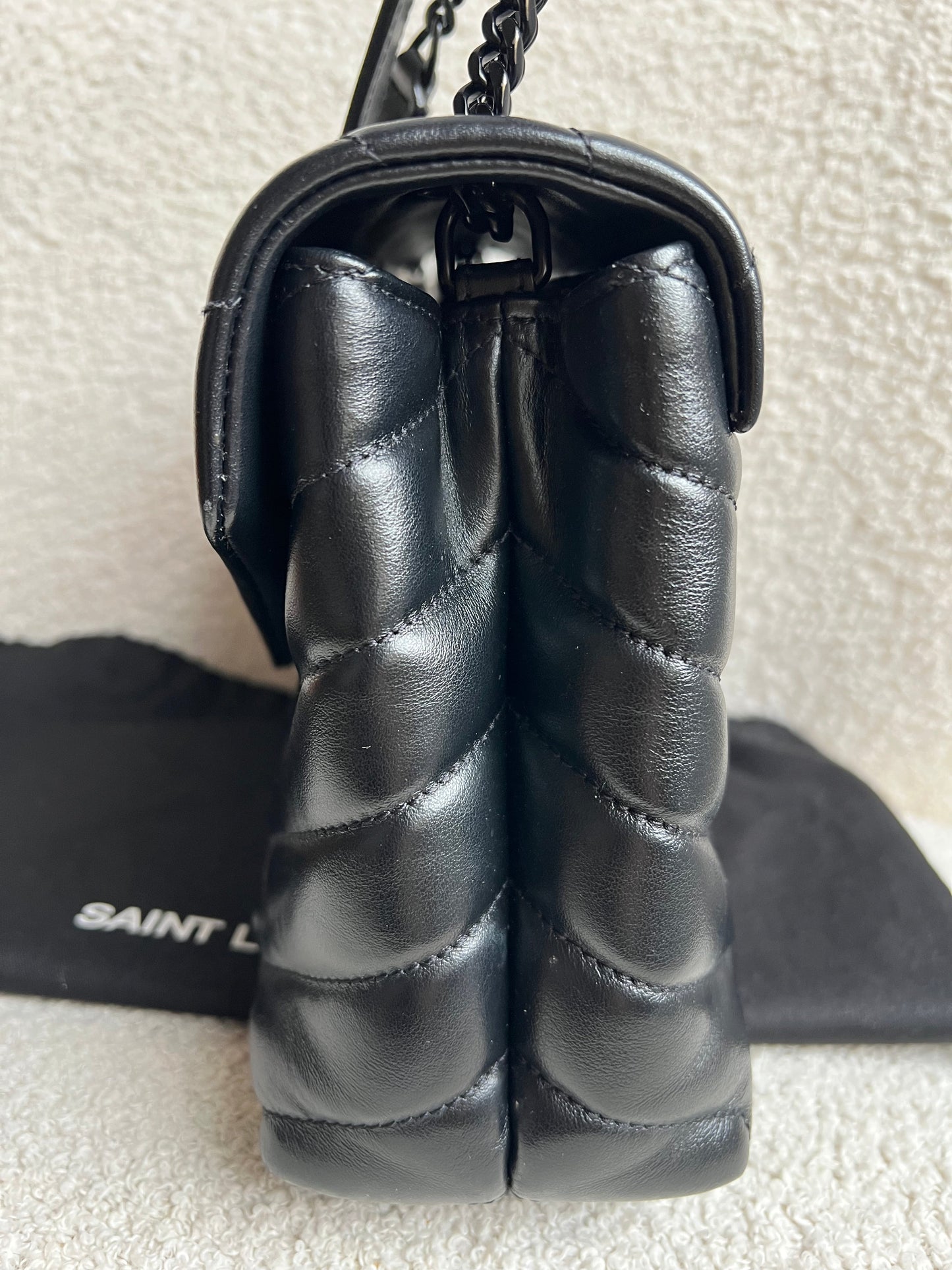 Yves Saint Laurent (YSL) Black on Black Small Lou Lou (RRP £1,940)