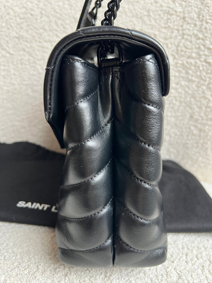 Yves Saint Laurent (YSL) Black on Black Small Lou Lou (RRP £1,940)