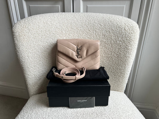 Yves Saint Laurent (YSL) Pale Pink Toy Lou Lou with Silver Hardware (RRP £1,380)