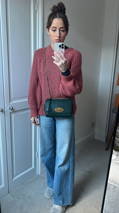 Mulberry Regular Lily in Mulberry Green Heavy Grain (RRP £1095)