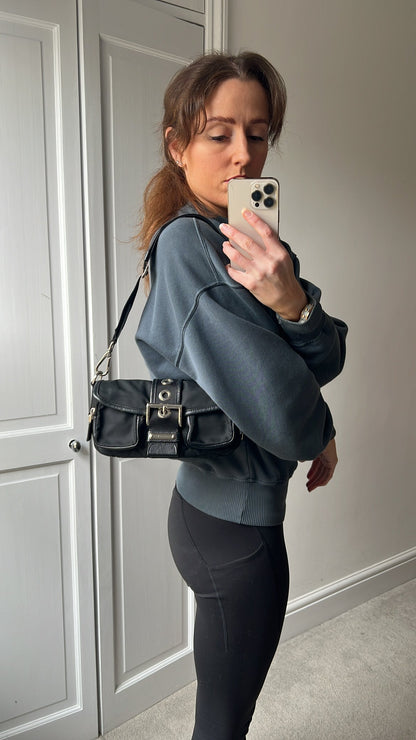 Prada Vintage Nylon Buckle Shoulder Bag