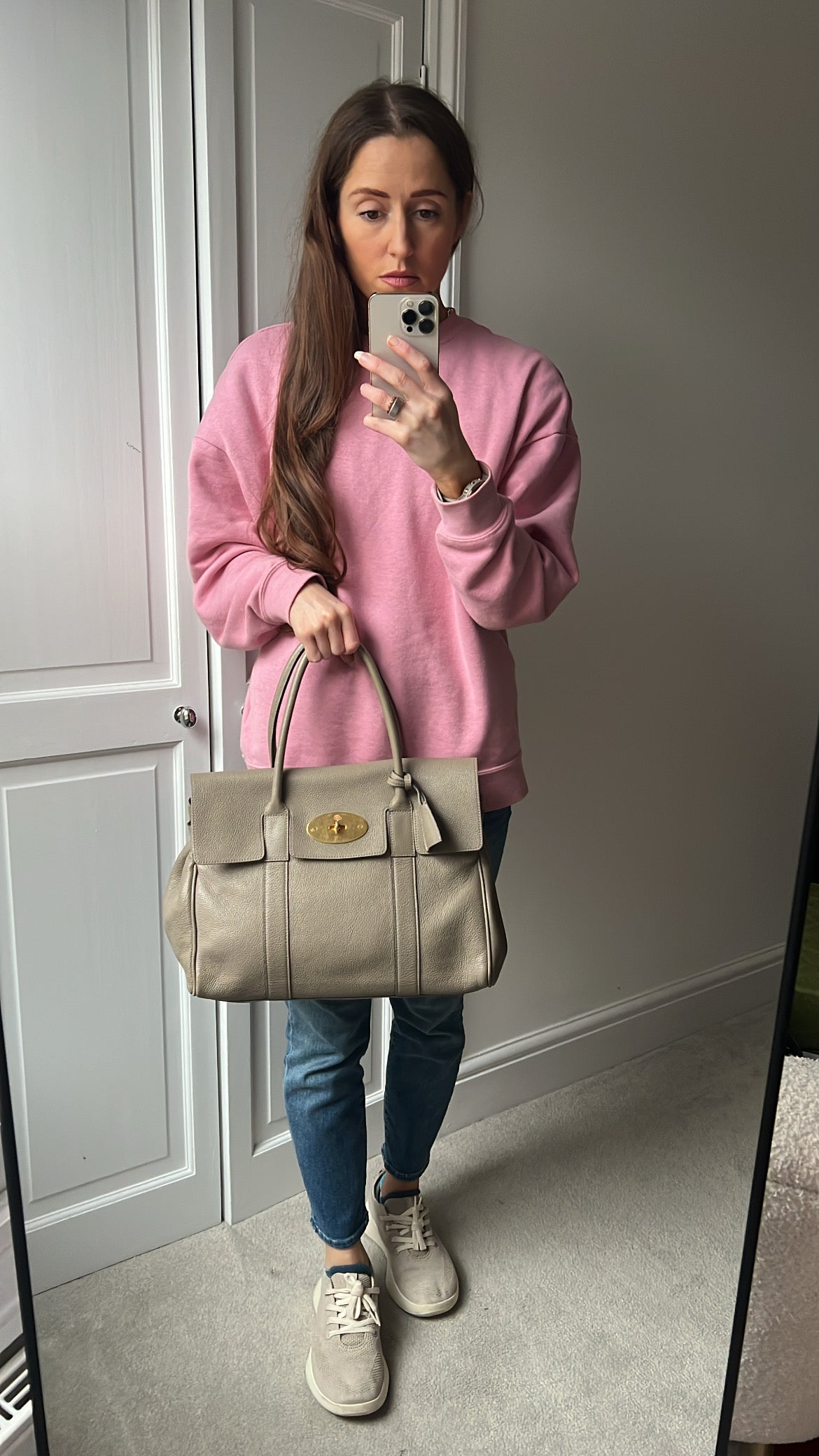 Mulberry Solid Grey Bayswater (RRP £1095)