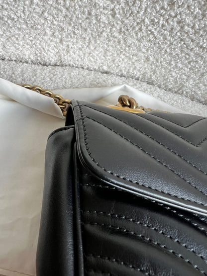 Gucci GG Black Marmont Small Shoulder Bag (RRP £2070)