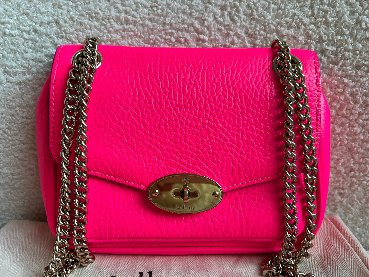 Mulberry Neon Pink Mini Darley Shoulder Bag (RRP £725)