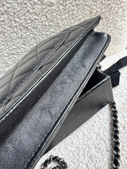 Chanel Wallet on Chain in Black Lambskin Silver Hardware (RRP £2,930)