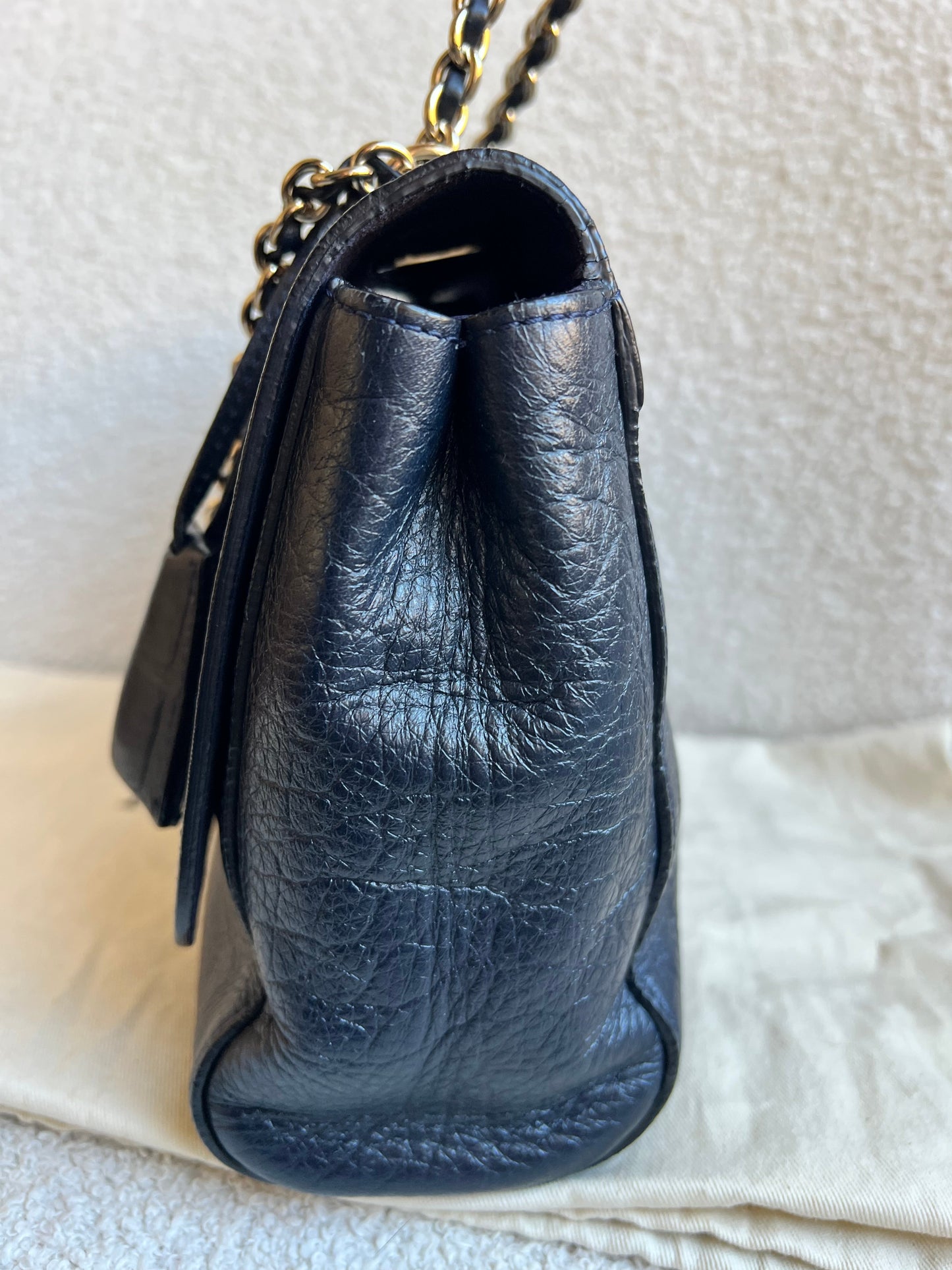 Mulberry Midnight Croc Medium Lily with Gold Hardware