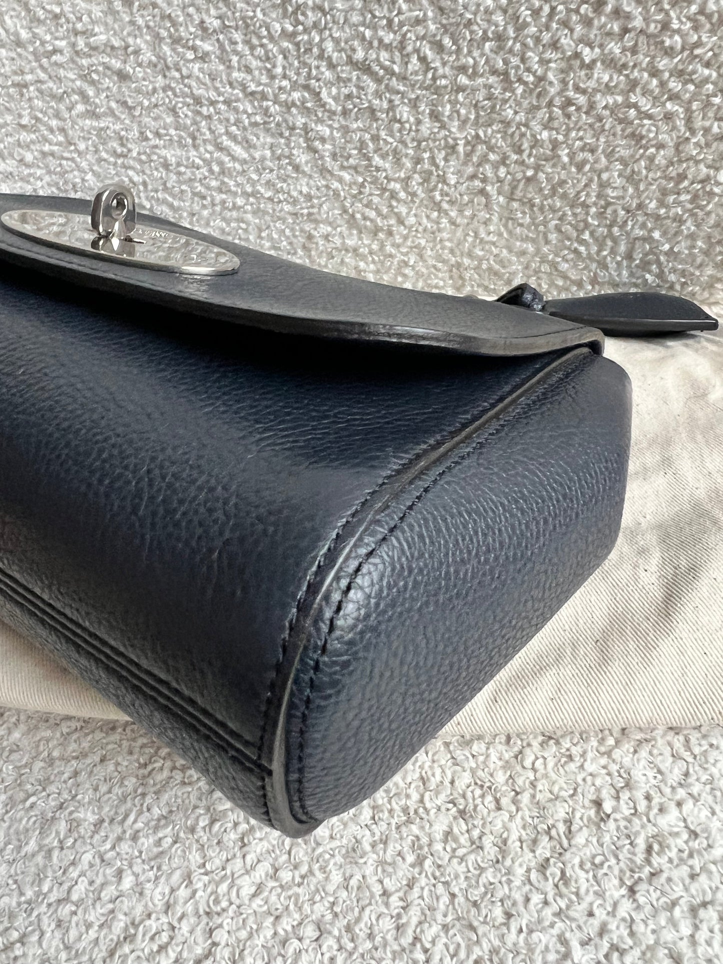 Mulberry Midnight Regular Lily with Silver Hardware (RRP £1095)