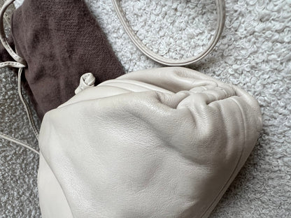 Bottega Veneta Cream Mini Pouch Clutch