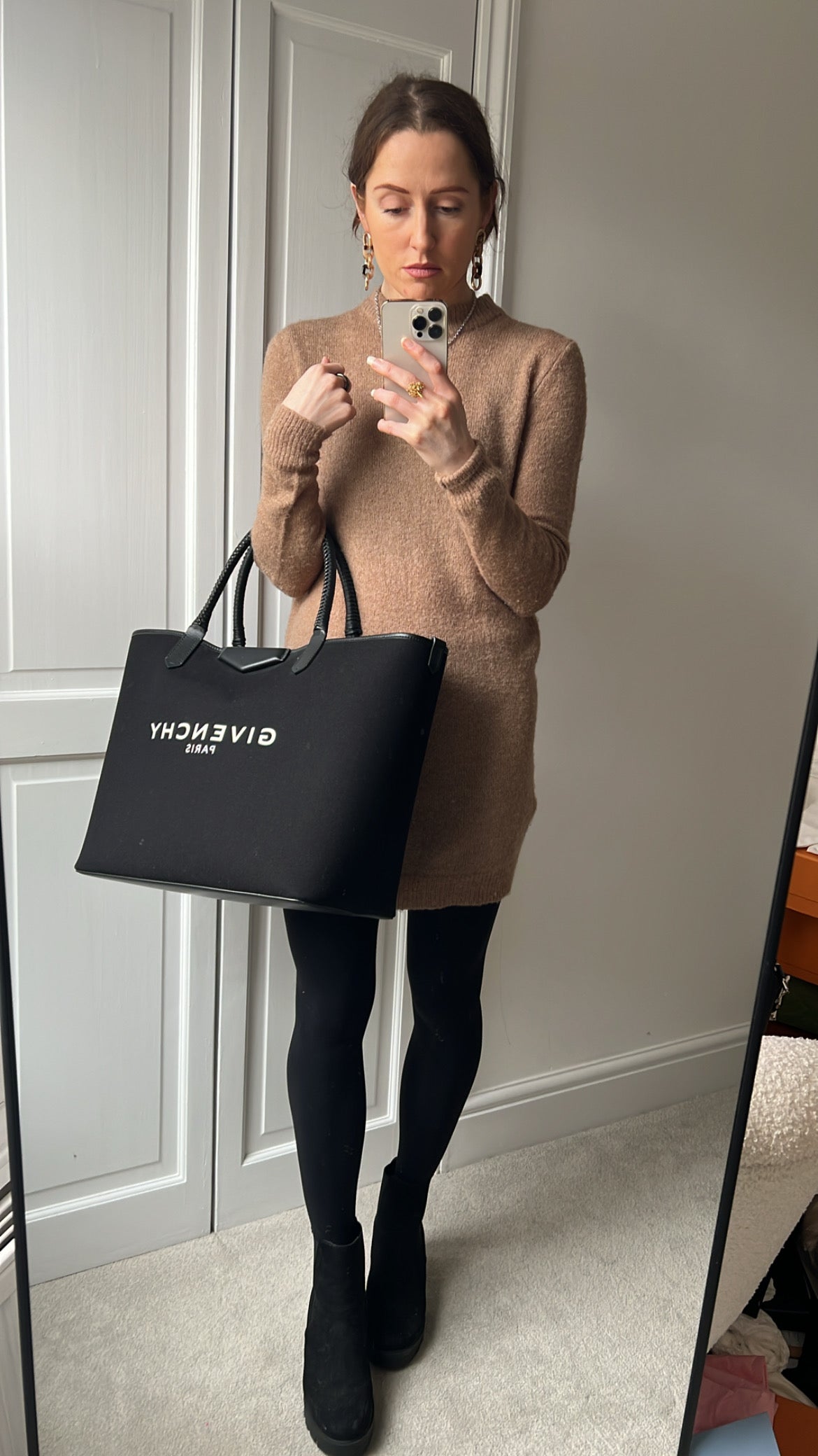 Givenchy Large Antigona Black Canvas Tote Bag