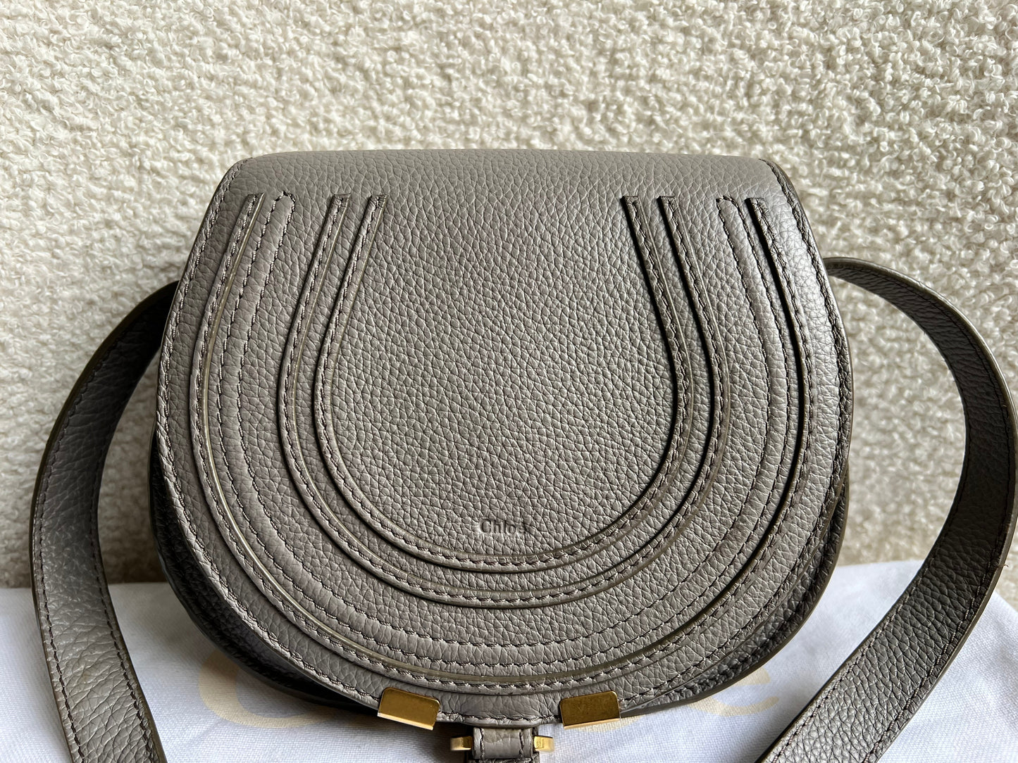 Chloe Small Cashmere Grey Marcie Saddle Bag (RRP £1050)