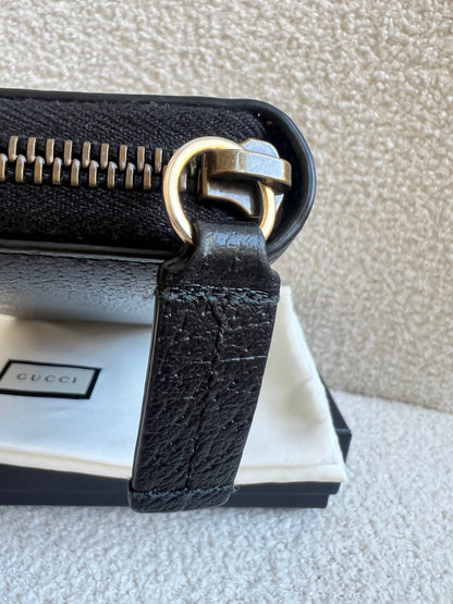 Gucci Black Animalier Wallet Zip Around (RRP £530)