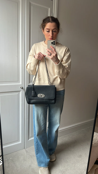 Mulberry Midnight Medium Lily with Silver Hardware (RRP £1095)