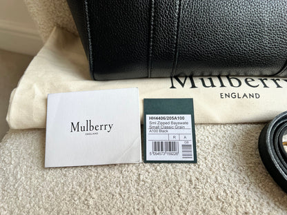Mulberry Black Small Zipped Bayswater (RRP £1,245)